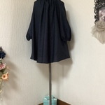 ハーフリネン　ネイビー　チュニック💕