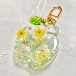 ♡グリーンのりんご　シェイカーキーホルダー♡
