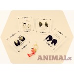 ✴︎再✴︎動物モチーフピアス『Animals』（ブタ,パンダ,ゾウ,フラミンゴ）チタンポスト