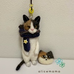 手のひらサイズの猫ちゃんストラップ（ミニサイズ・おまけ付き）