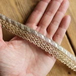 【1m】編み込みリボン   【ホワイトゴールド】