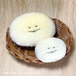 親子なむしパンくんぬいぐるみ【もふもふバニラくん】①