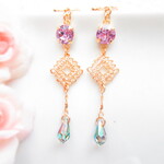 【新作】Princess　jewelry～パラダイスシャイン〜【イヤリング】ゆらゆら揺れる  スワロフスキー      春イヤリング/ネジバネ式イヤリング