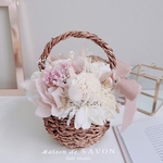 【母の日】𖦞𝐅𝐥𝐨𝐰𝐞𝐫 𝐛𝐚𝐬𝐤𝐞𝐭🧺　ピンクベージュ 限定3個