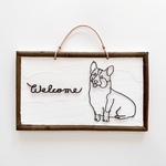 コーギーのWelcomeウッドプレート