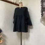 ダブルガーゼ   ブラックチュニック💕