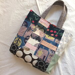 お出かけトートバッグ☆色いろパッチワーク7240①・サブバッグ・エコバッグ