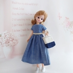 ★リカちゃん★服★デニム風ワンピース★バッグ★ピアス★セット★