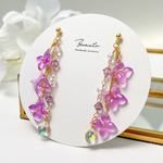 紫陽花 ×ビーズのピアス