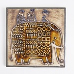 リサ・ラーソン（Lisa Larson）UNIKシリーズ陶板 象（Elefant）北欧ヴィンテージ スウェーデン製