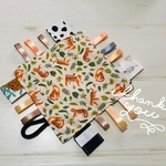 【カシャカシャ布おもちゃ　ベビートイ】虎　トラ