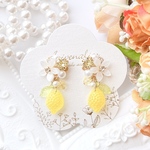 sweet  lemon フラワービジュー ピアス/イヤリング