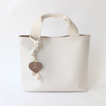 選べるハートのレザーチャーム・noble ミニトートバッグ エクリュ