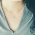 ◈aquamarine  cube◈ ネックレス