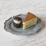 キャラメルショートケーキとザクザクショコラシューのプレート🍪