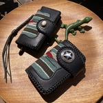 MAKOさまオーダー⭐️黒サドルレザーとオルテガラグのミドルウォレットとGALAXYケース