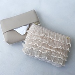 tissue pouch /贅沢フリルのティッシュポーチ