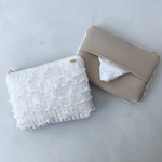 tissue pouch /贅沢フリルのティッシュポーチ