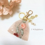 送料無料 NEW♪インド刺繍リボンキーホルダー キーチャーム バッグチャーム   