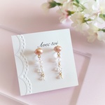 春の訪れ イヤリング/ピアス ♡金属アレルギー対応┃ノンホールピアス┃上品┃普段使い┃オフィス┃おでかけ┃春