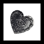 【Heart_eye RING】ハート ホルスの目 幾何学 ゴシック ダーク ヴィンテージ アンティーク プレゼント  華奢 キリスト メンズ　シルバー 