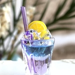 212 ＊爽やかバタフライピー＊　ミニチュア　ドリンク　シルバニア　レジン　ドールハウス　