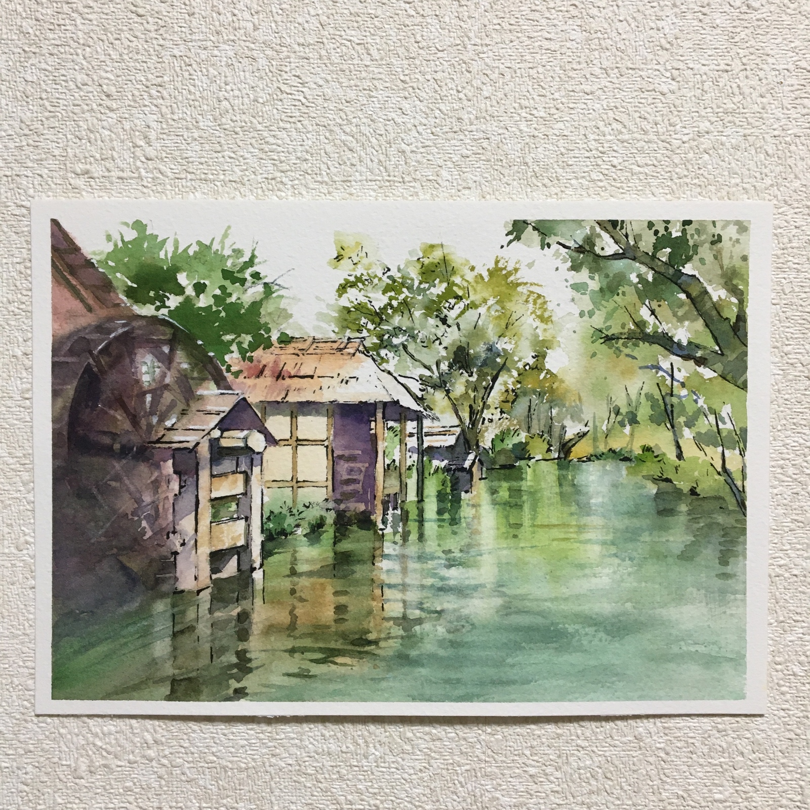 160）（161）（162）（168）原画 水彩画 風景画 安曇野わさび