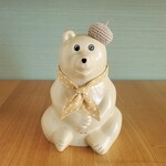 ベレー帽＆スカーフ (しろくま貯金箱用小物)