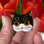 七宝焼・真鍮のひげのねこ