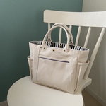 ポケットたくさん帆布トートバッグ