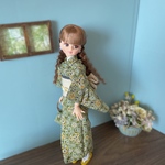リカちゃん着物 浴衣 【萌黄色×淡黄蘗】リカちゃん服