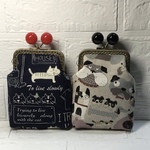 8leemama8様オーダー品・8.5㎝あめ玉口金・がま口ポーチ・煙草入れ・小物入れ・かわいいチャームプレゼント！