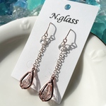 ピンクゴールド（ドロップ）【ピアス　イヤリング　アクセサリー　ハンドメイド】