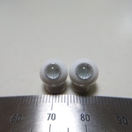 No.63 【10mm】 小さな グラスアイ ドールアイ ハンドメイドドール 材料　約10.2mm/9.9mm（グレー）