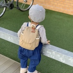 【B品】シンプルベビーリュック・ベージュ・名入れ