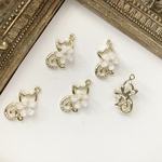 新作【2個♡】ねこちゃん♡推し活♡パーツ♡お花♡ラインストーン⭐️♡キッズハンドメイド⭐️小物やアクセサリー作りにも♡2点セット