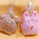 【天野カエデ様専用】あせあせうさぎピンク×たれ耳ブラウンマスコットキーホルダー
