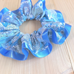 リバティ ハンドメイド サテンリボンのシュシュ ＜Small-Susanna-blue＞ ブルー