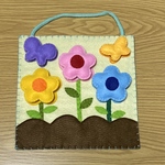 ♡♡指先遊びシート♡♡マジックテープ　お花とちょうちょ