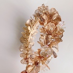 gold flower clear hair band