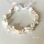 くすみピンク×グレーブラウン ベビー キッズ  ♡ 花冠 ④⑦