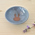 小鉢（青）うさぎ水玉 【在庫有】