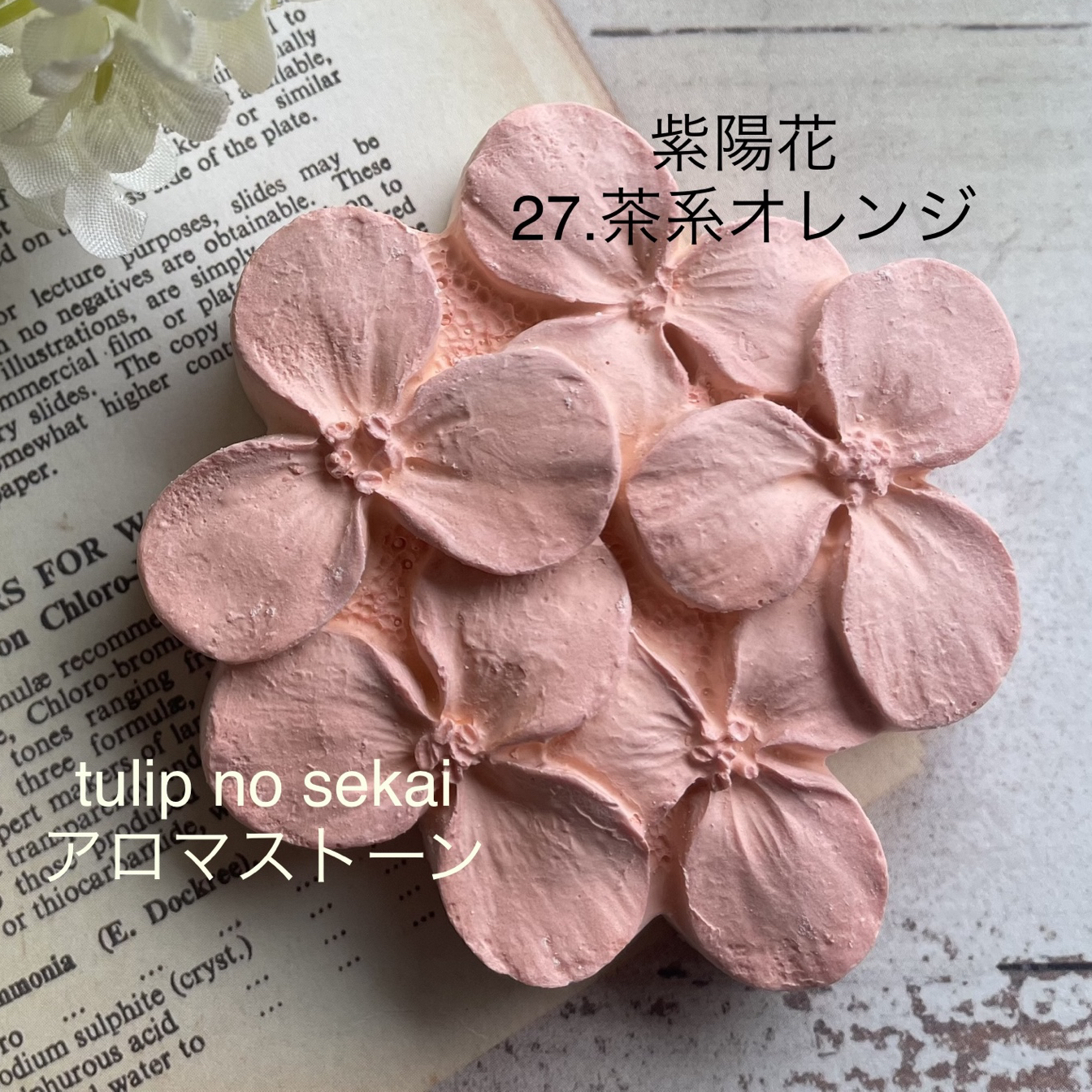 エレガント紫陽花（グリーン）♡アロマストーン エレガント紫陽花（グリーン）♡アロマストーン 見ごろを迎えている