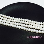 【淡水パール】ホワイト　ポテト形　3mm 　15粒　ハンドメイド素材