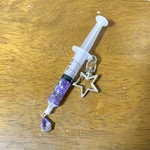 注射器キーホルダー（パープル）