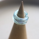 Aquamarine イヤーカフ：波動玉®（ハート・スロートチャクラ ）【現品一点物・特別価格】