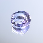 イヤーカフ：ラベンダーアメシスト（クラウン・サードアイチャクラ）波動玉®【現品一点物】