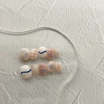 SALE! #5 文字変更自由 【 size order 】 nail tip - uneune / flower / nuance / magnet 落書きネイル