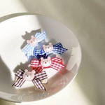 くまさんギンガムチェックヘアピン🐻