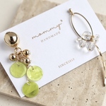 green shell×czech asymmetry 大ぶりピアス/イヤリング